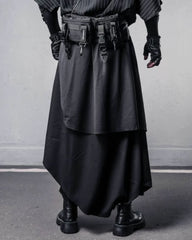 Janpanese Mock Two-Tier Hakama Pants