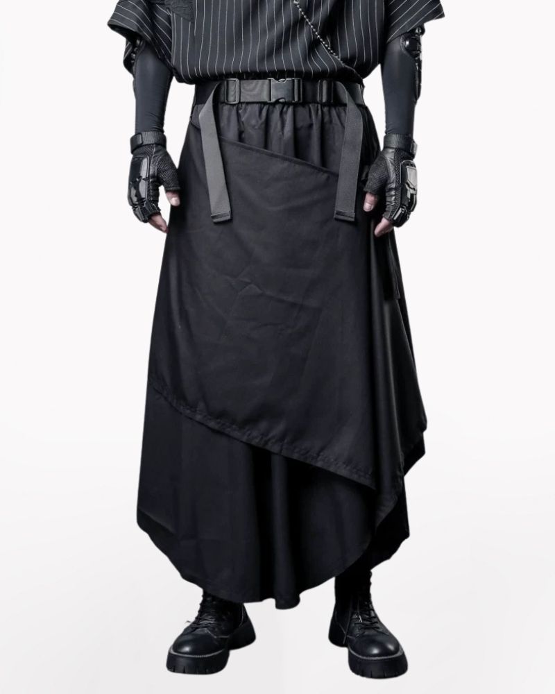 Janpanese Mock Two-Tier Hakama Pants