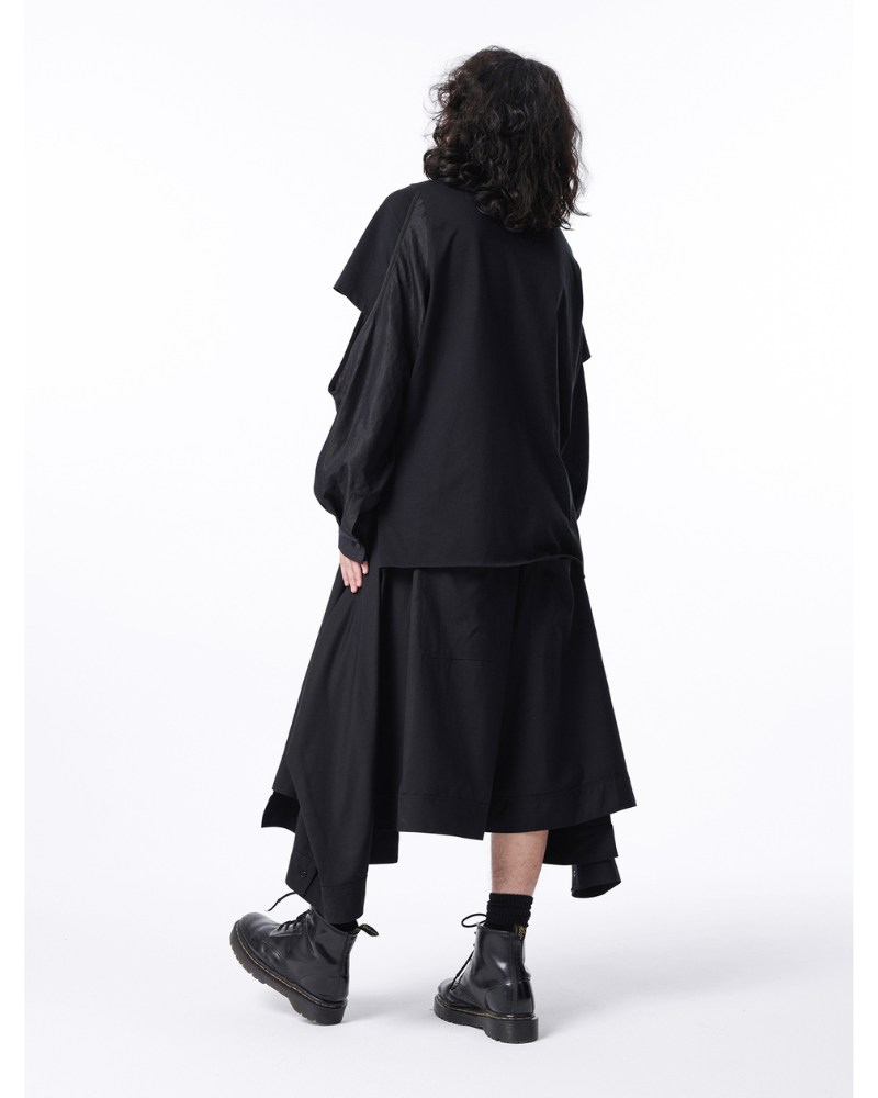 Japanese Deconstructed Shirt Look Hakama Pants
