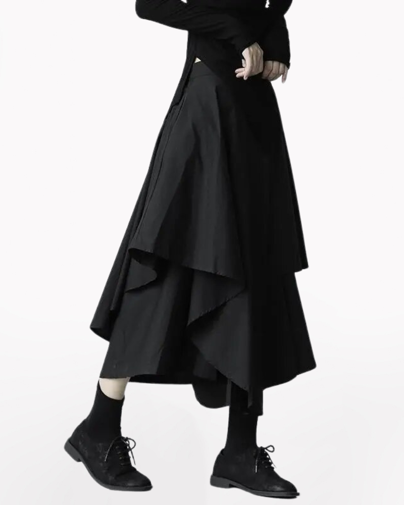 Japanese Wide-Leg Skirt Pants