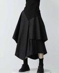 Japanese Wide-Leg Skirt Pants