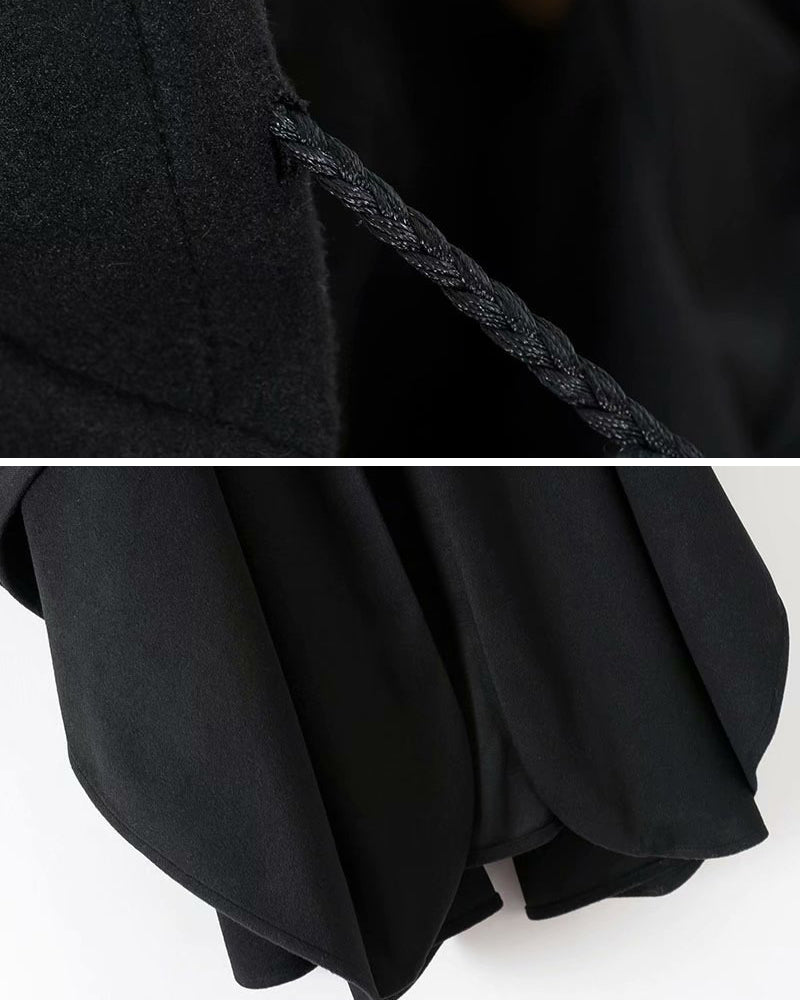 Long Cape Hooded Coat
