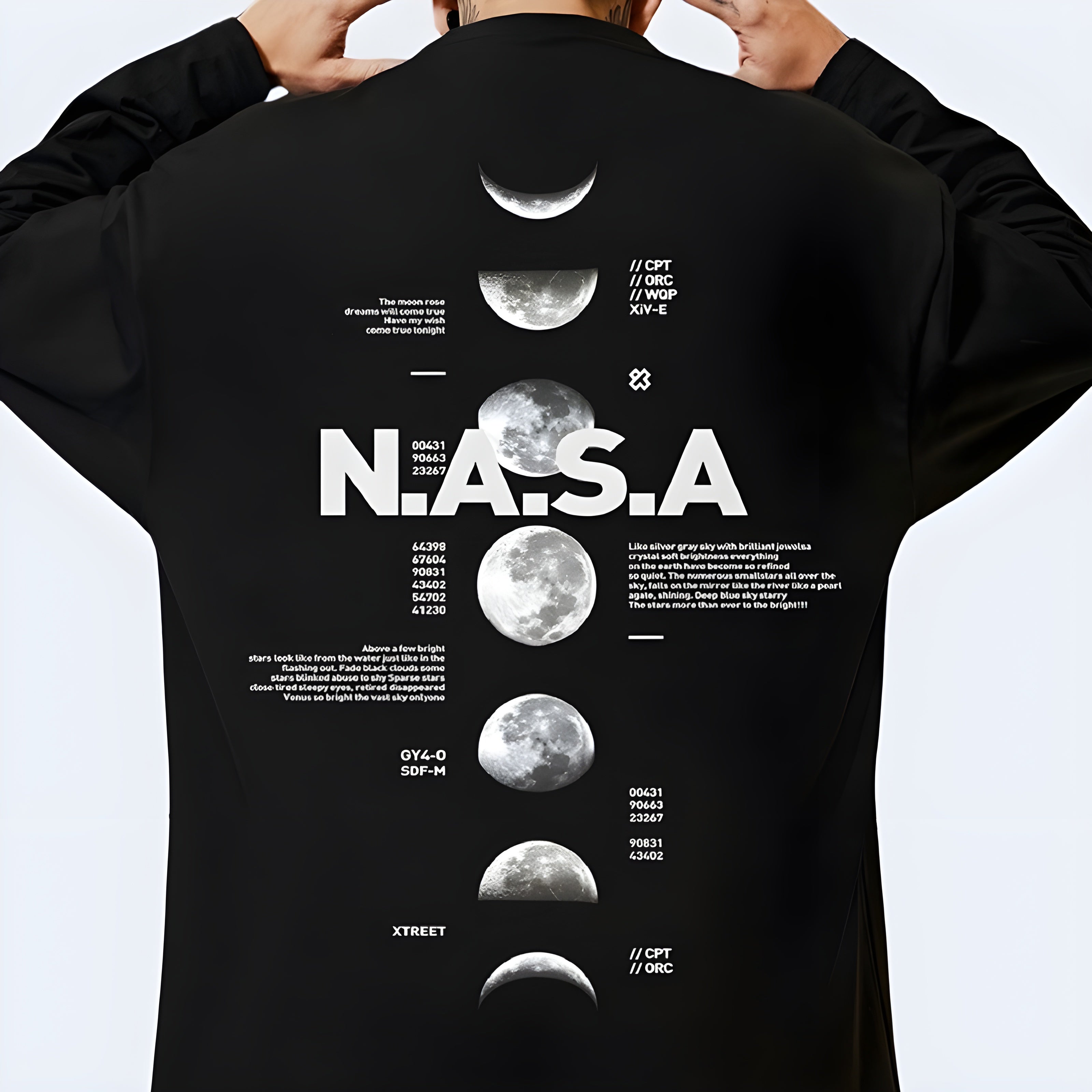 Futuristic Black Long Sleeve Shirt