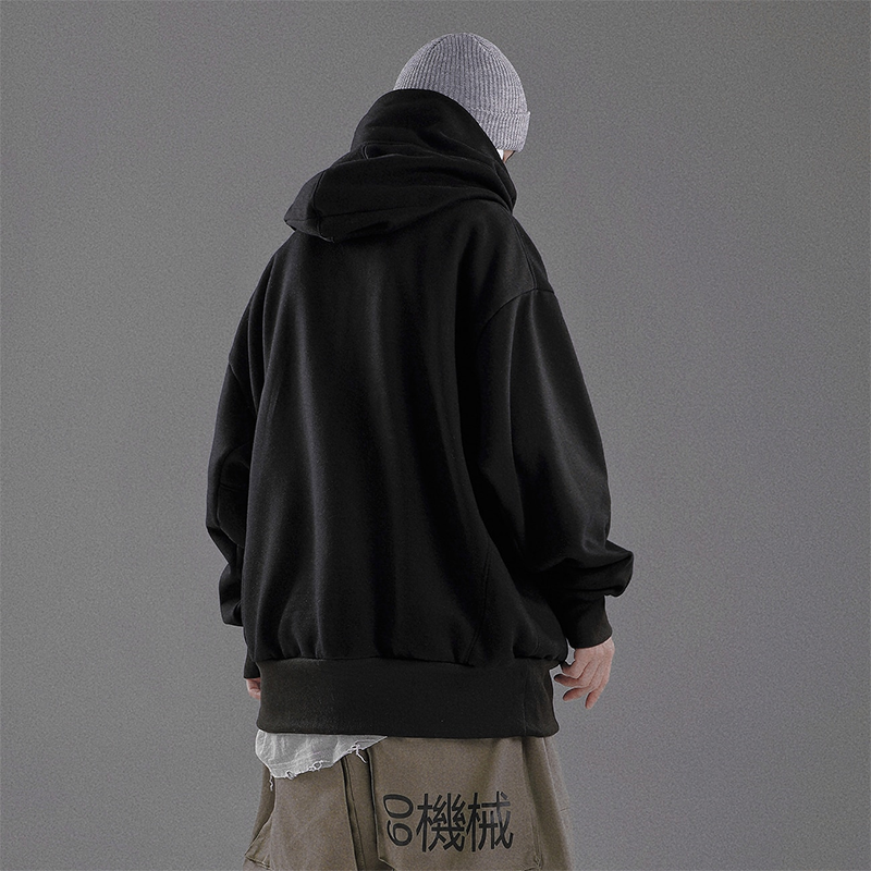 High Neck Hoodie With Pockets