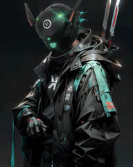 Mechanical Illuminated Cyberpunk Helmet