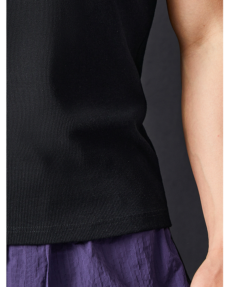 Men's Threaded Sports Stretch Sleeveless Muscle Shirt