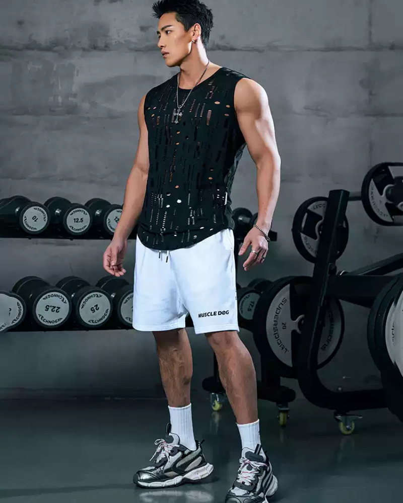 Men's Mesh Breathable Sleeveless Muscle Shirt