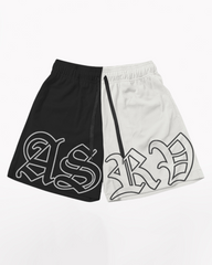 Color-Blocking Mesh Mens Sweat Shorts