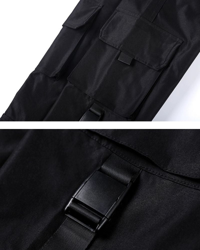 Women Black Slim Cargo Pants