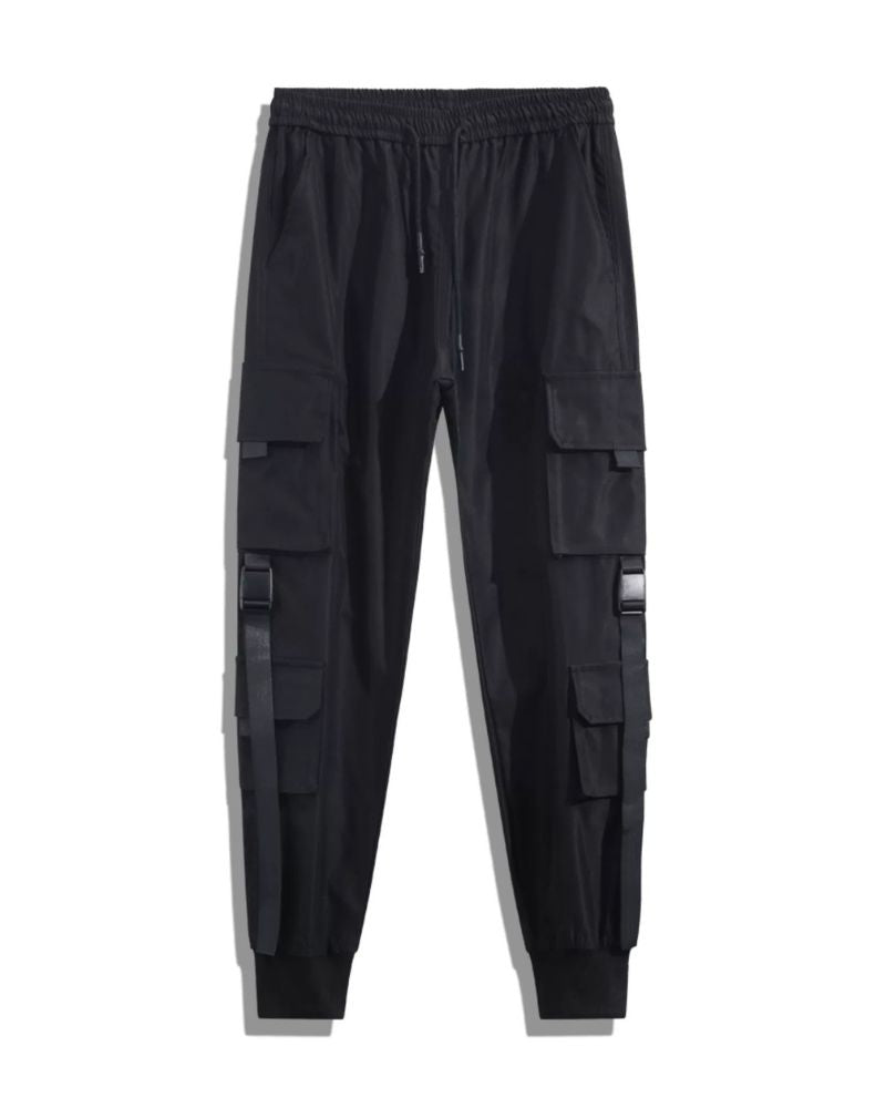 Women Black Slim Cargo Pants
