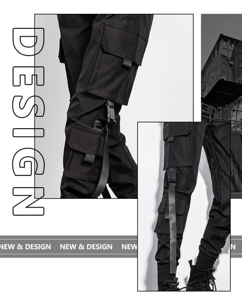 Women Black Slim Cargo Pants