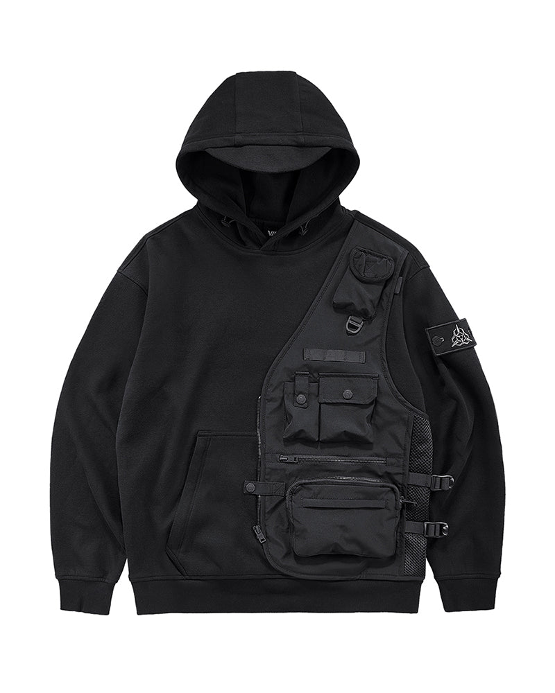 Fake Two Vest Tactical Hoodie
