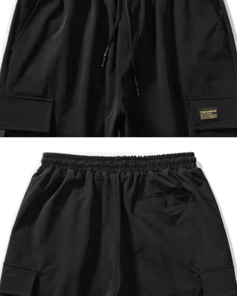 High-Street Black Cargo Pants