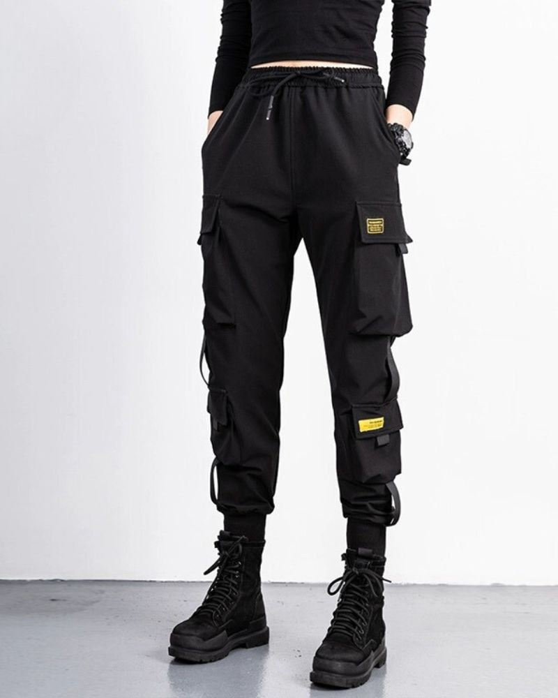 High-Street Black Cargo Pants
