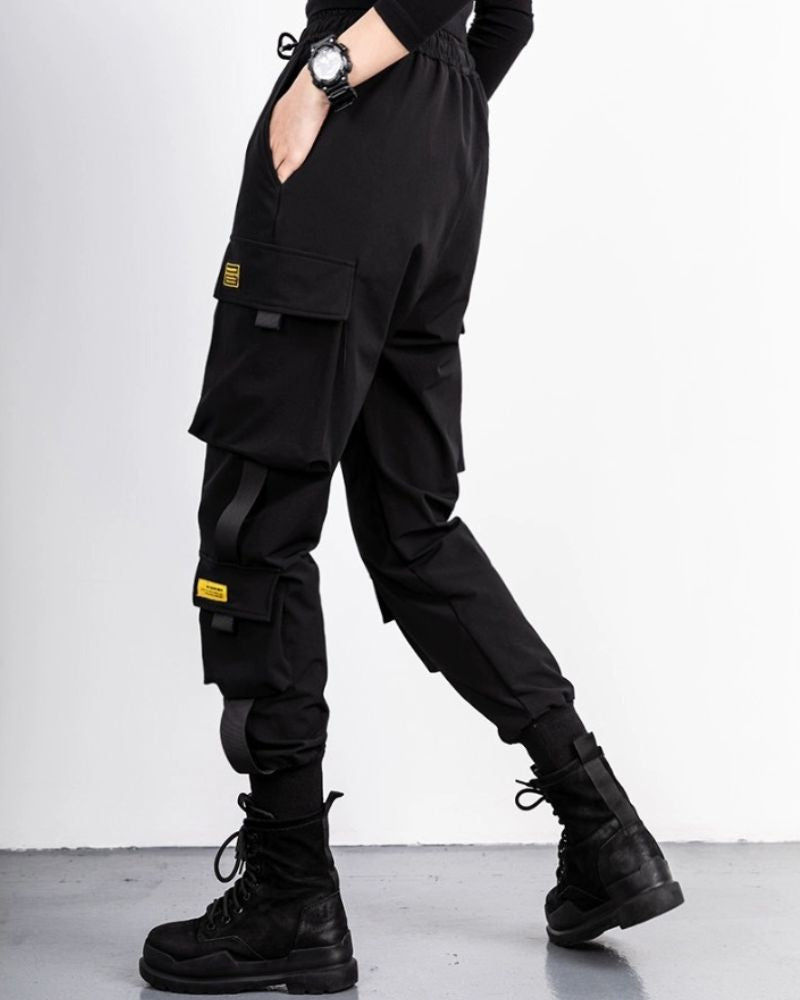 High-Street Black Cargo Pants