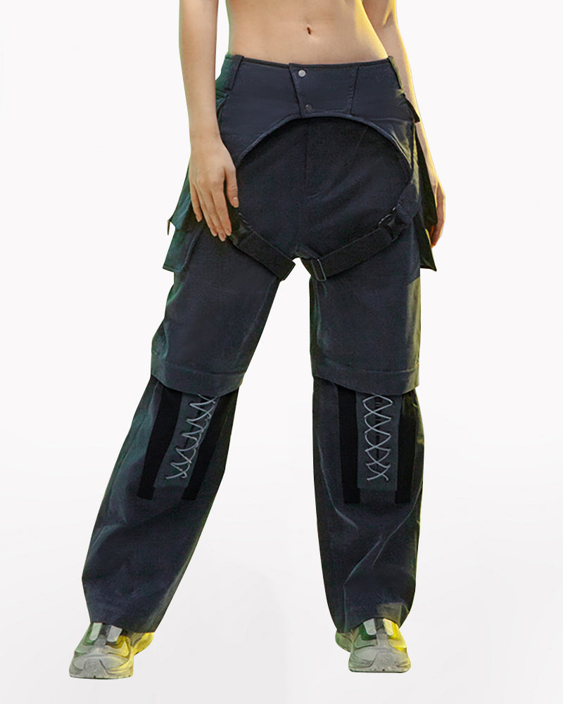 Cyberpunk Outfits Operative Detachable Two-Piece Pants