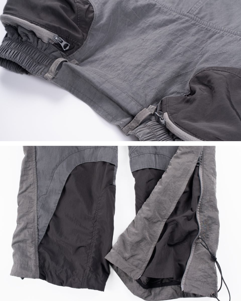 Outdoor Colorblock Straight Cargo Casual Pants
