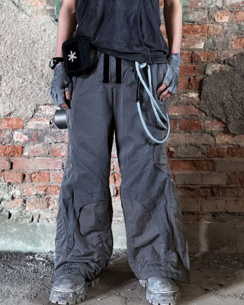 Outdoor Colorblock Straight Cargo Casual Pants