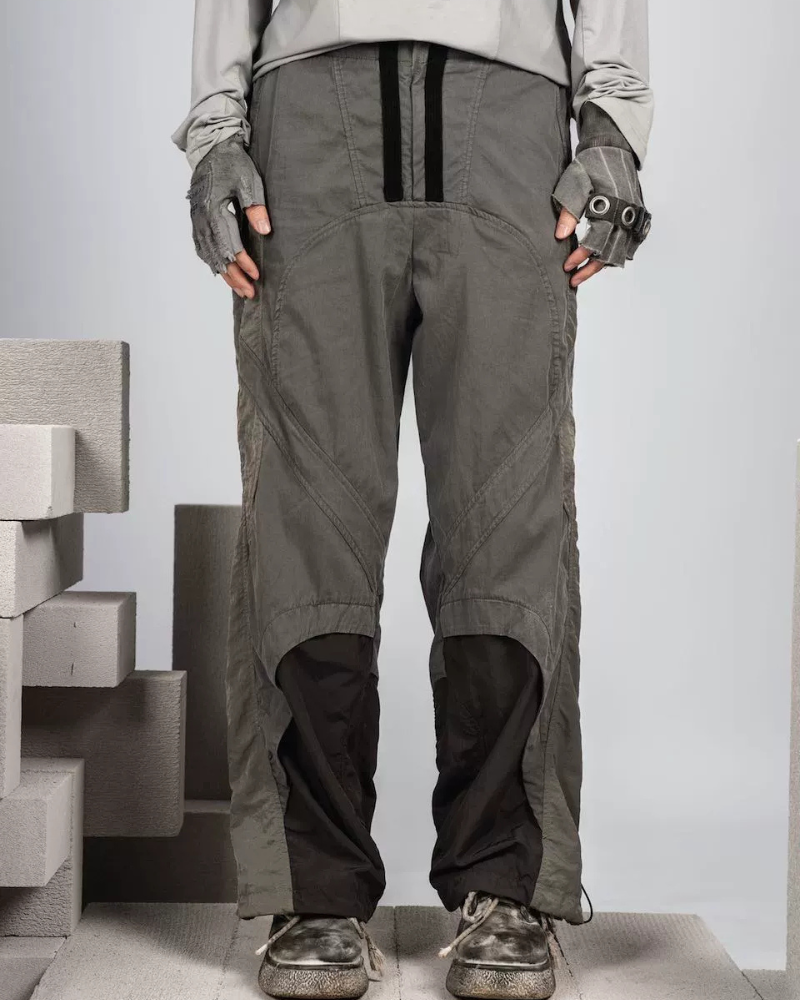 Outdoor Colorblock Straight Cargo Casual Pants