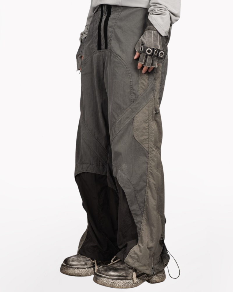 Outdoor Colorblock Straight Cargo Casual Pants
