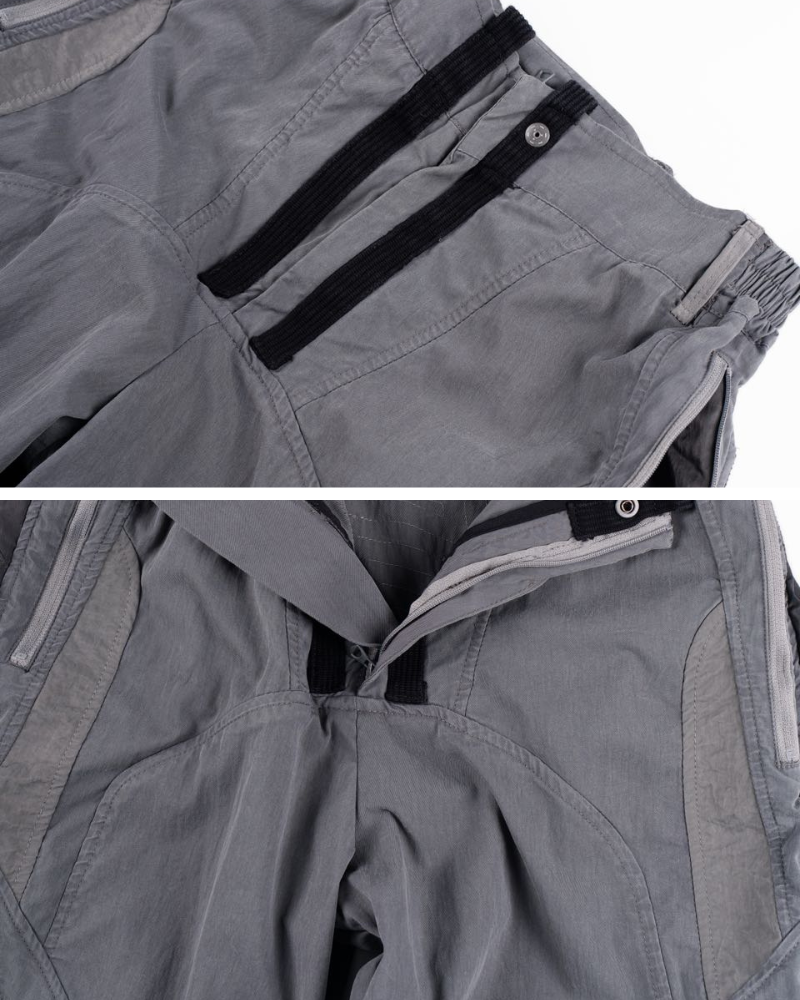 Outdoor Colorblock Straight Cargo Casual Pants
