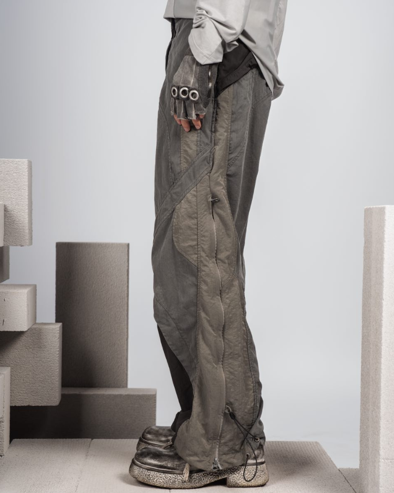 Outdoor Colorblock Straight Cargo Casual Pants