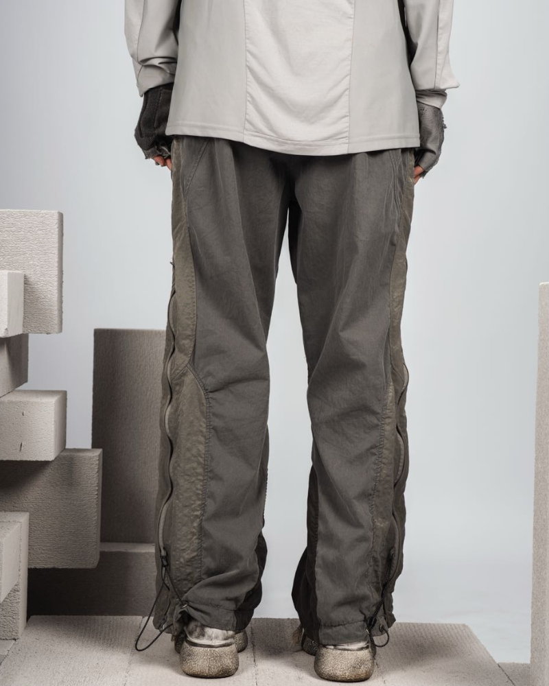 Outdoor Colorblock Straight Cargo Casual Pants