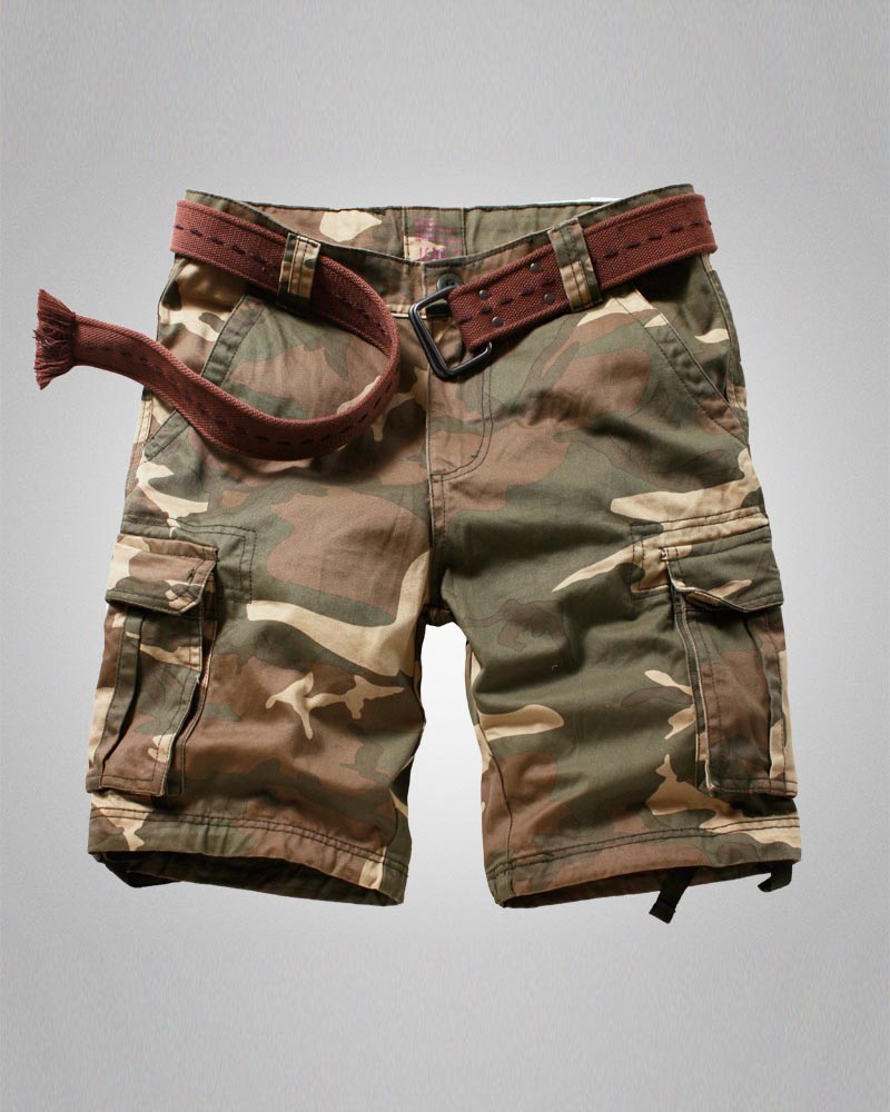 Outdoor Multi-Pocket Camo Jorts | Cargo Shorts