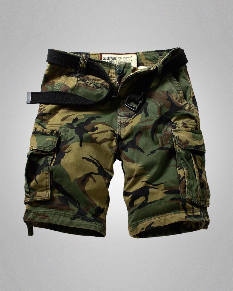 Outdoor Multi-Pocket Camo Jorts | Cargo Shorts