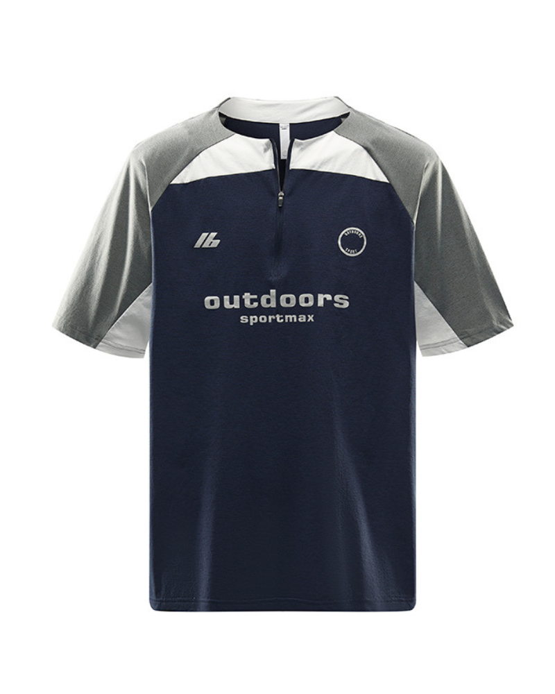 Outdoor Sports Contrast Color Quick-Drying T-Shirt