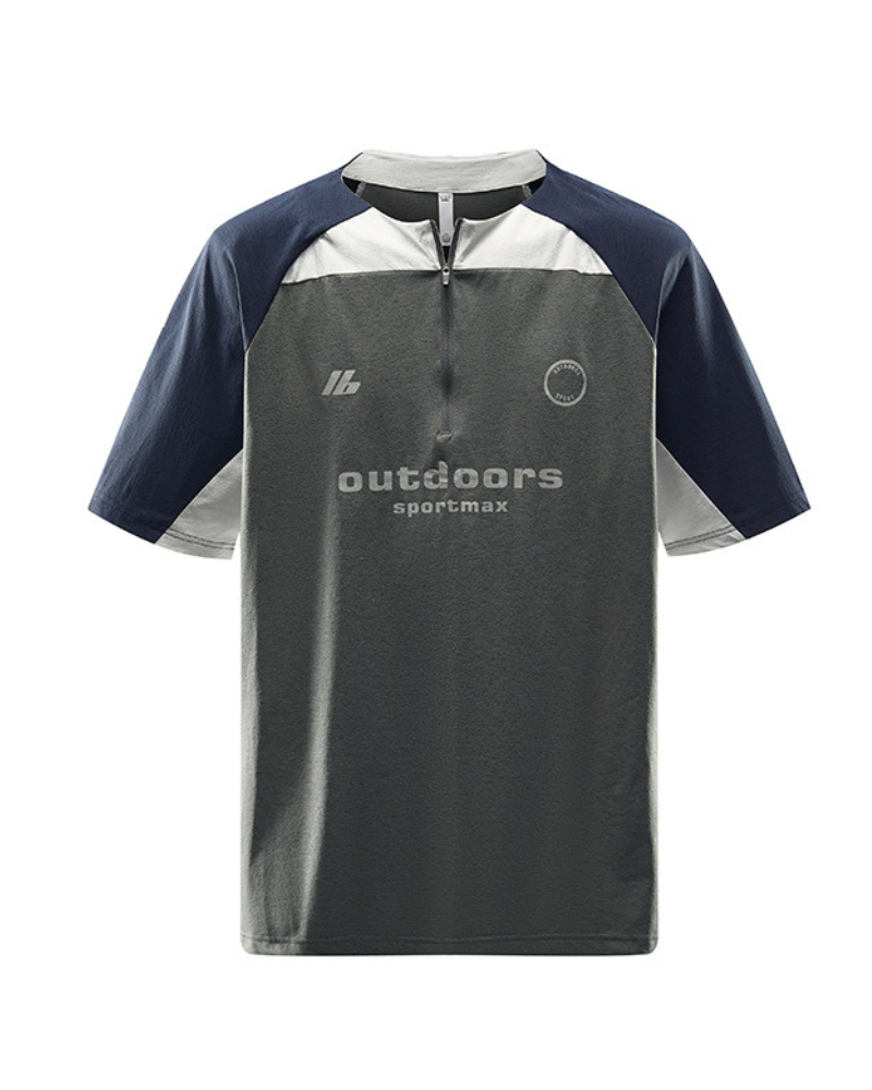 Outdoor Sports Contrast Color Quick-Drying T-Shirt