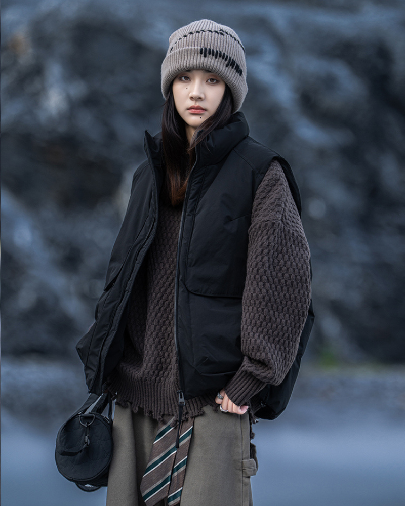 Outdoor Unisex Winter Utility Puffer Vest