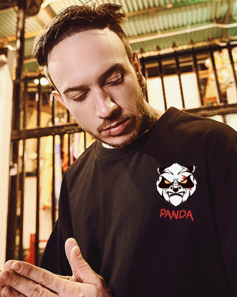 Oversize Streetwear Panda Graphic T-Shirt