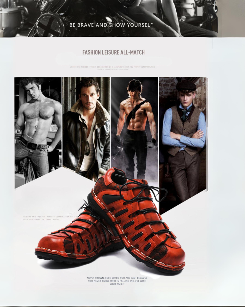 Punk Style Motorcycle Leather Shoes