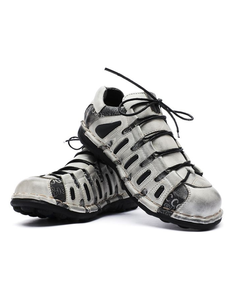 Punk Style Motorcycle Leather Shoes