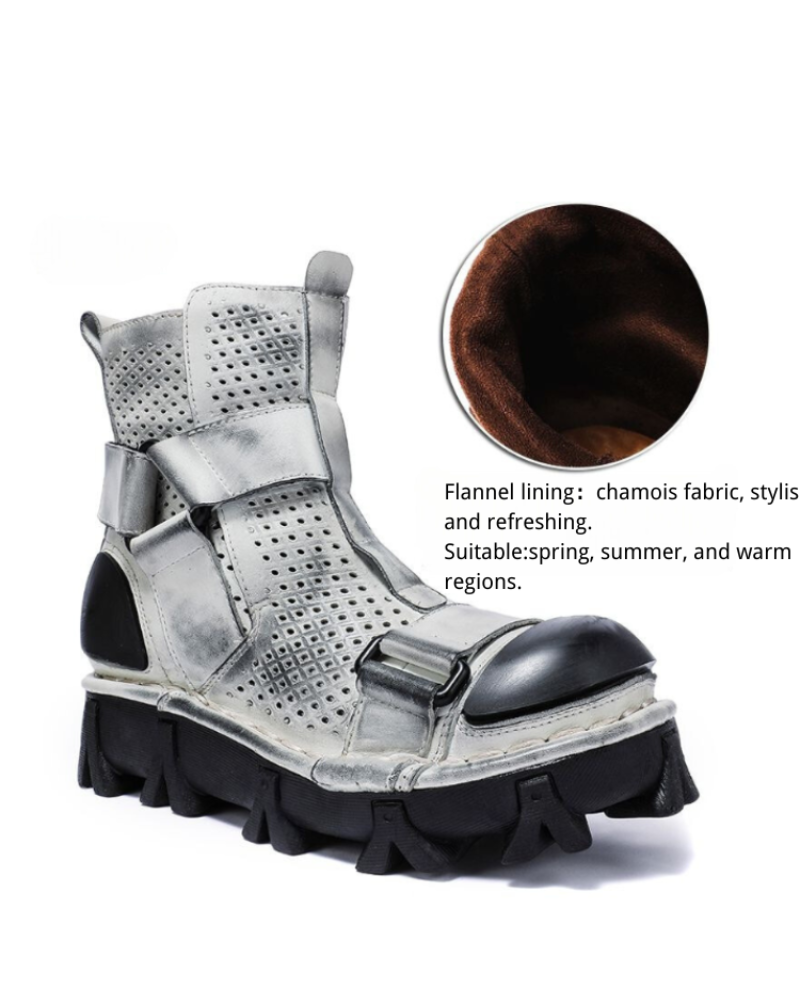 Punk Style Unisex Motorcycle Platform Boots