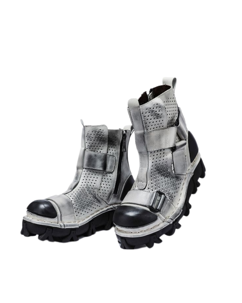 Punk Style Unisex Motorcycle Platform Boots