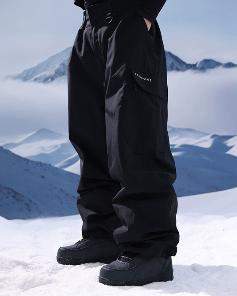 Ski Wear 3L Thick Baggy Snow Pants -Unisex