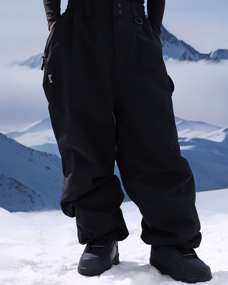 Ski Wear 3L Thick Baggy Snow Pants -Unisex