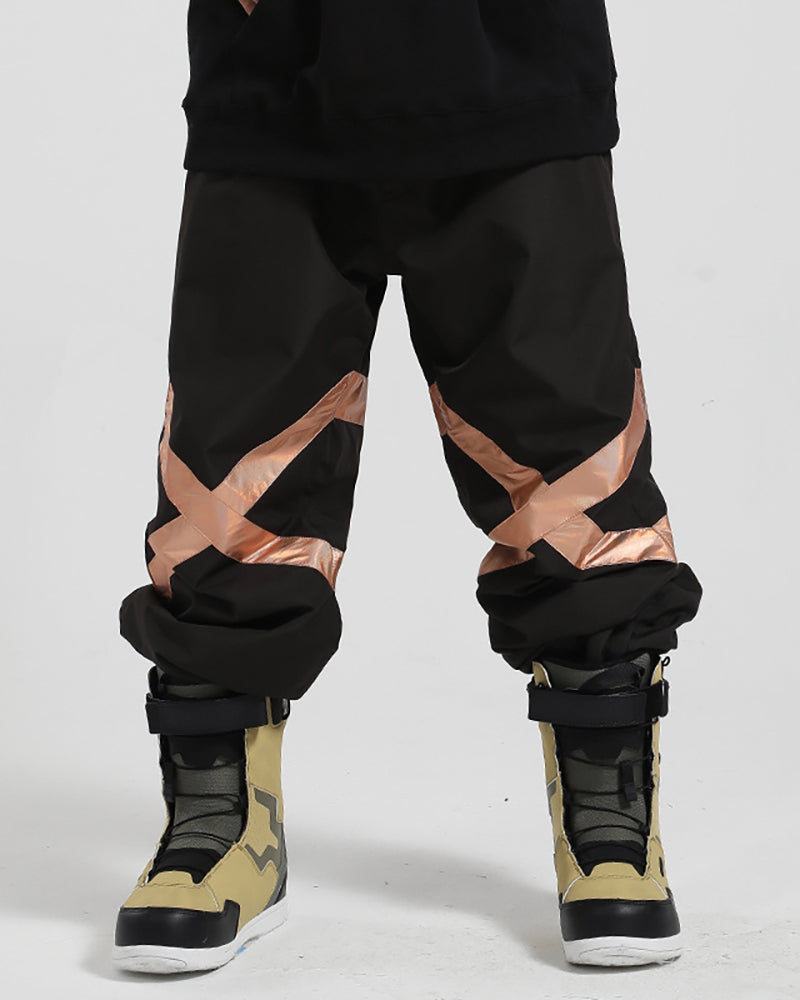 Ski Wear Baggy Reflective Snow Pants -Unisex