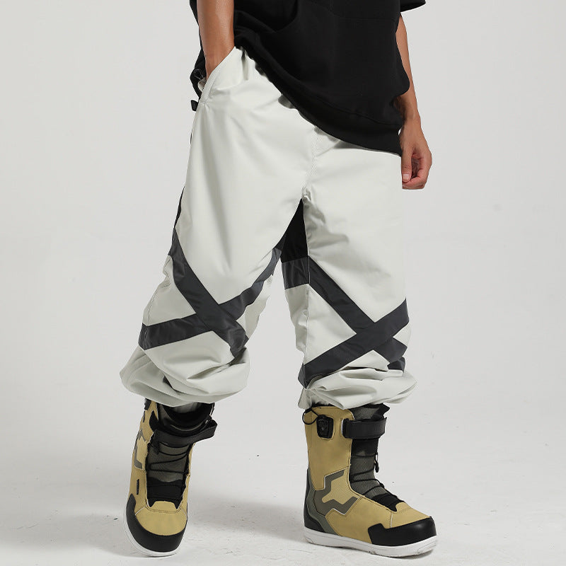 Ski Wear Baggy Reflective Snow Pants -Unisex