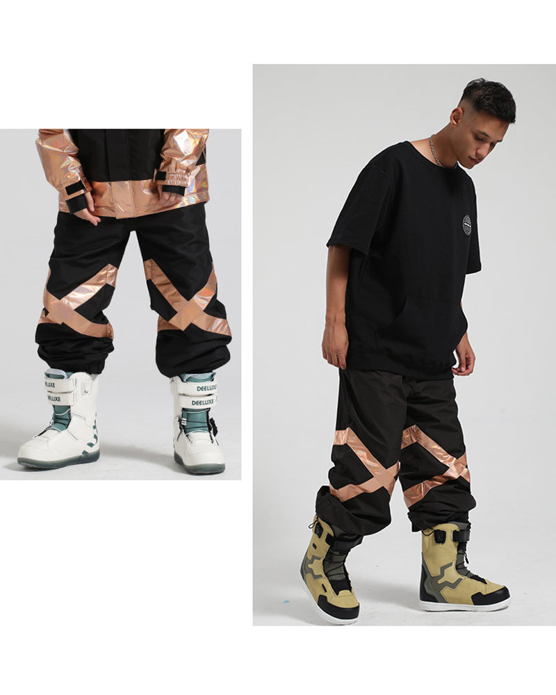 Ski Wear Baggy Reflective Snow Pants -Unisex
