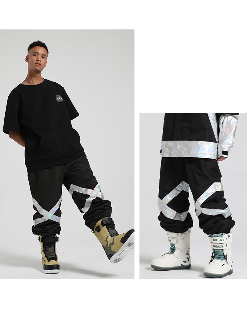 Ski Wear Baggy Reflective Snow Pants -Unisex