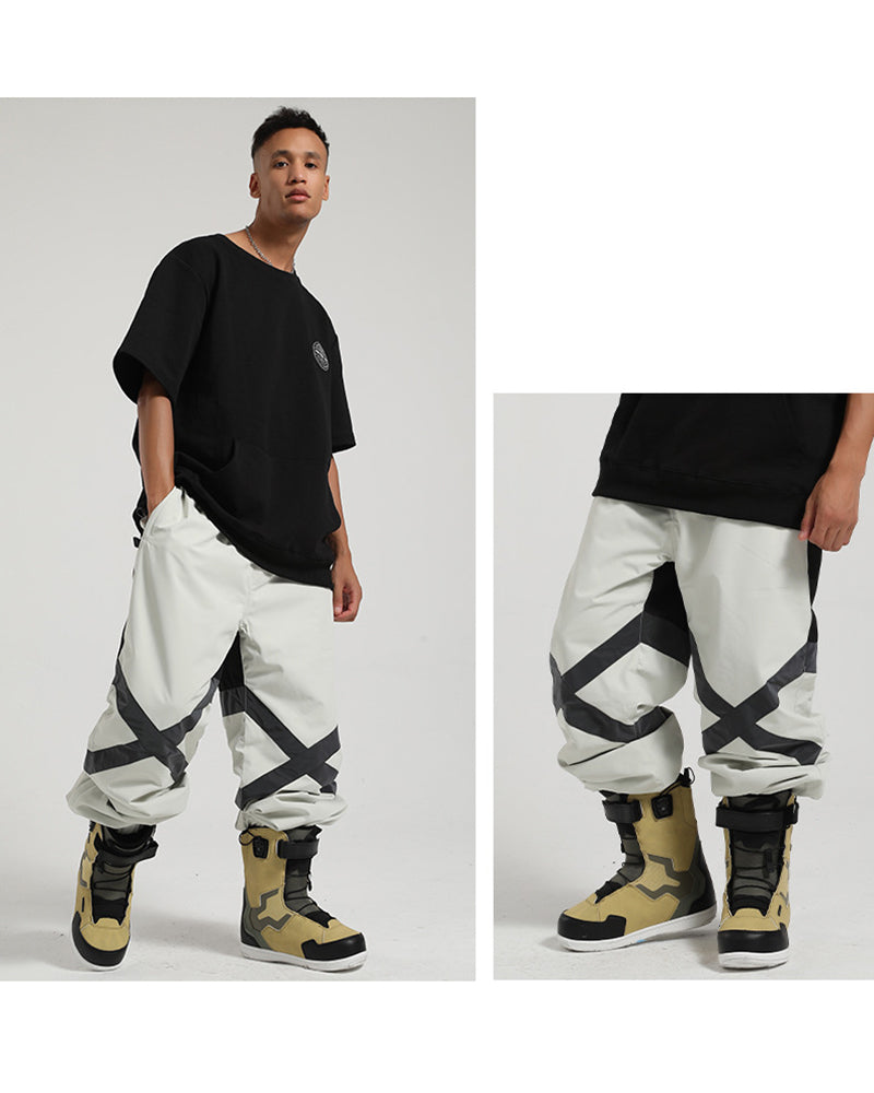 Ski Wear Baggy Reflective Snow Pants -Unisex