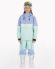 Ski Wear Color Block Waterproof Kids Snow Suit