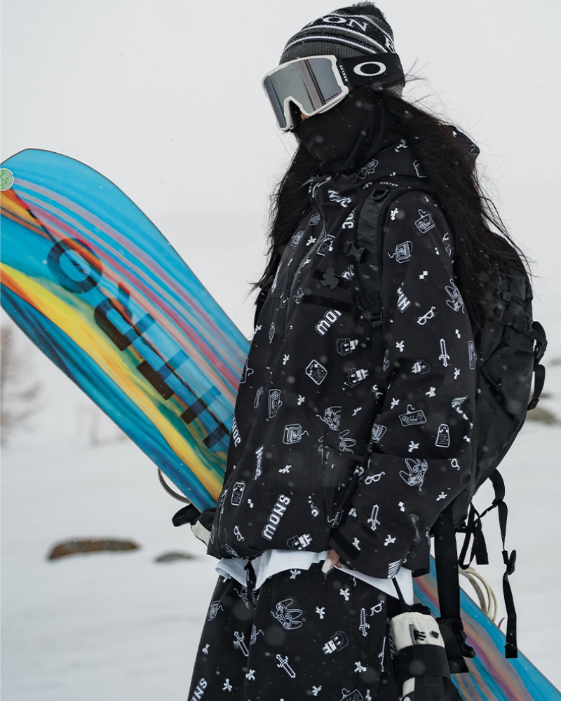 Ski Wear Digital-Print Ski Jacket & Pant Set -Unisex