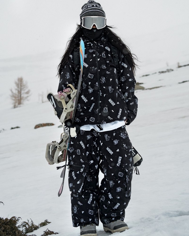 Ski Wear Digital-Print Ski Jacket & Pant Set -Unisex