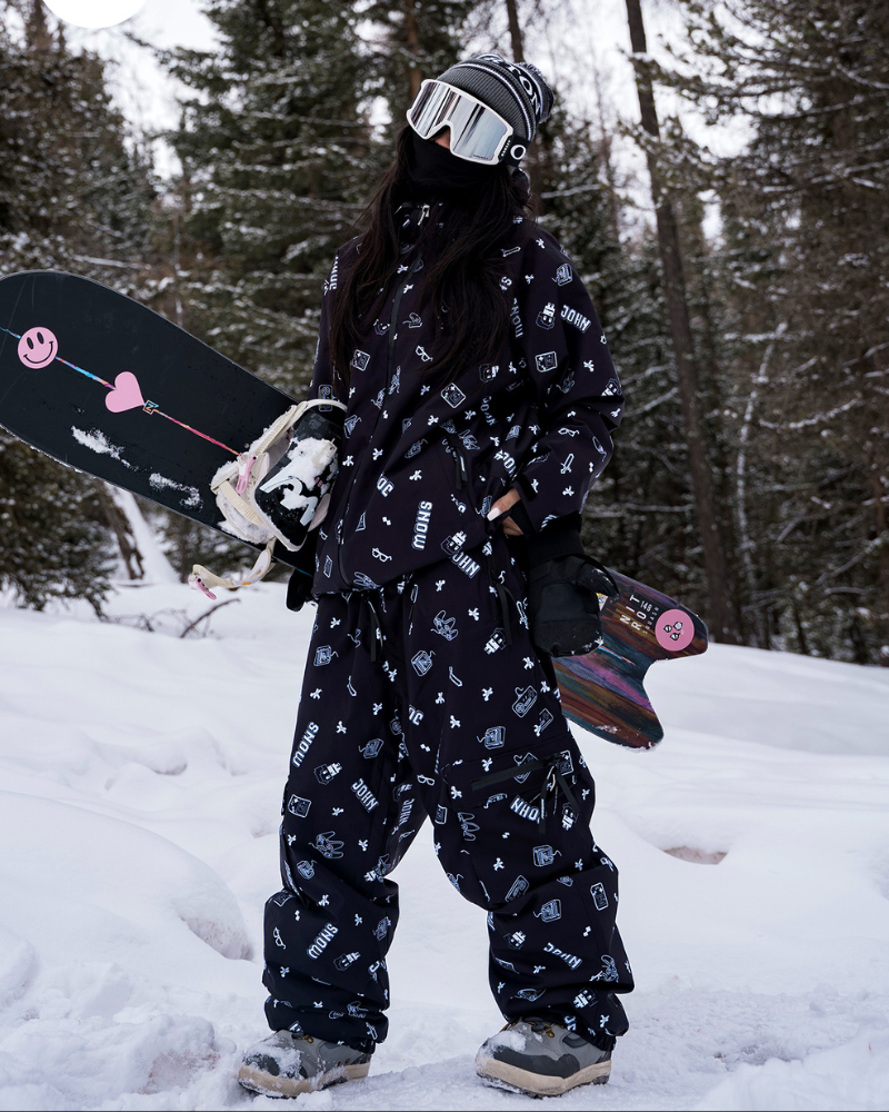 Ski Wear Digital-Print Ski Jacket & Pant Set -Unisex