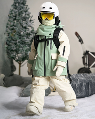 Ski Wear Frog Color Block Kids Jacket&Bibs Snow Suit (Single Unit Available)