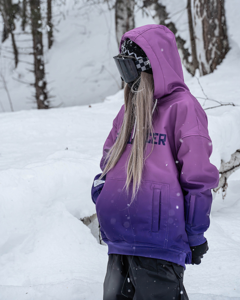 Ski Wear Gradient Color Warm Ski Hoodie - Unisex